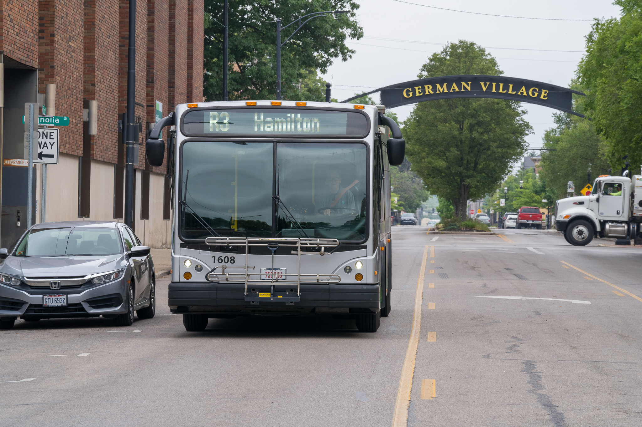BCRTA bus in service