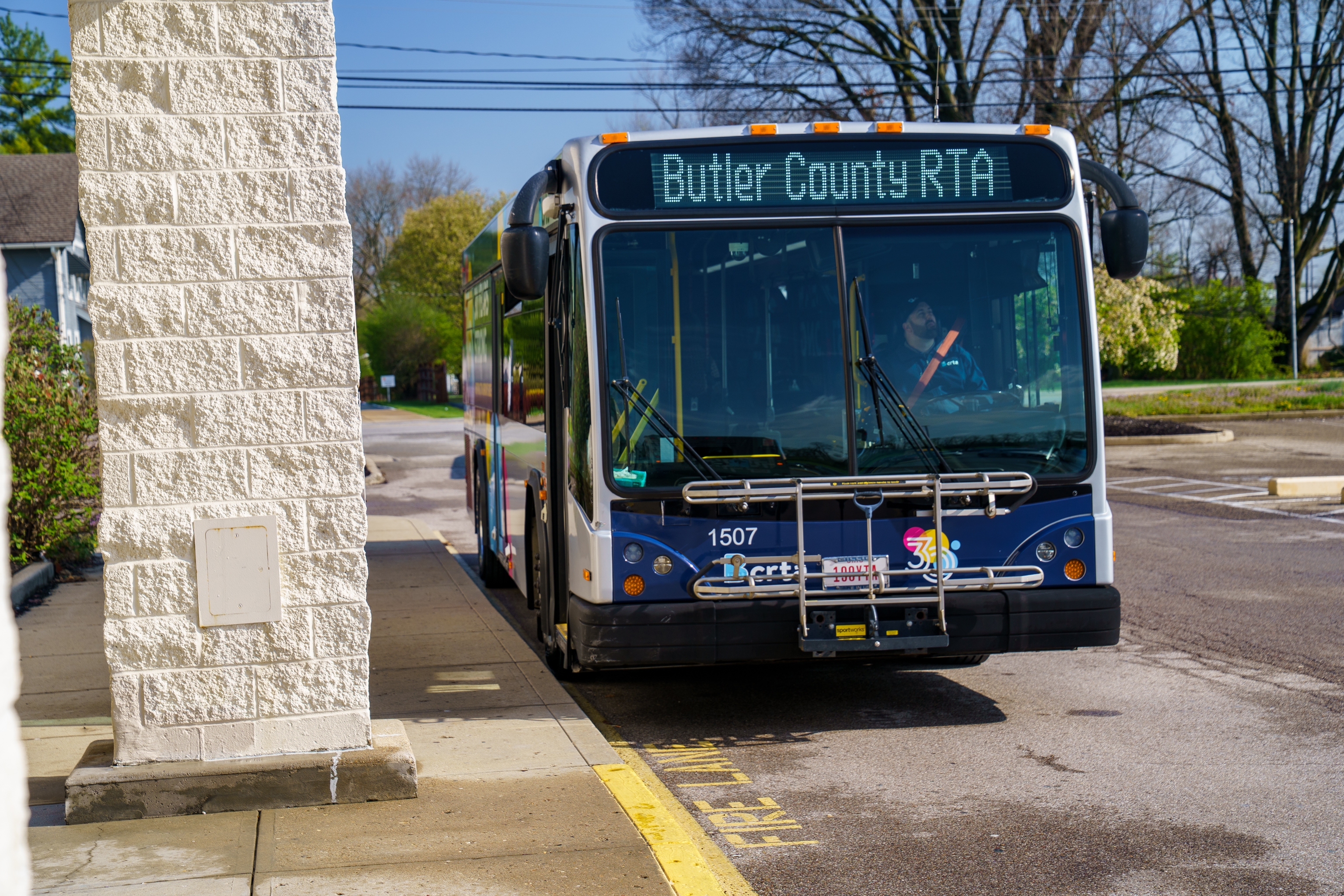 BCRTA rider boarding public transit in Butler County
